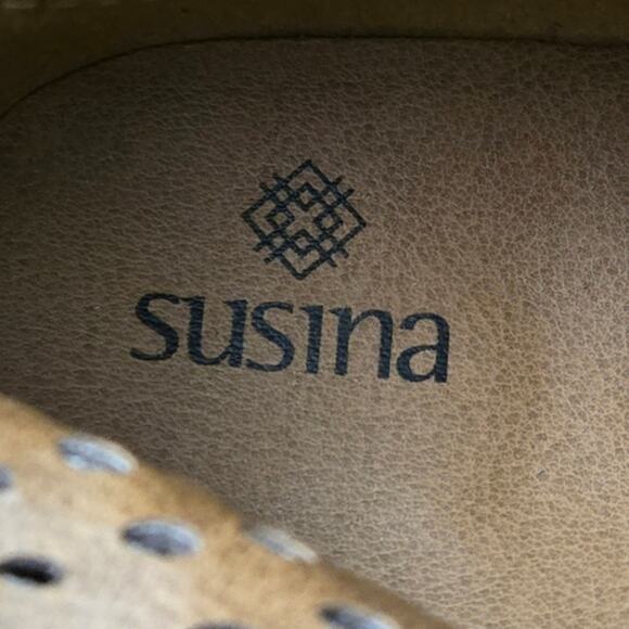 Susina Suede Ankle Boots Taupe Laser Cut Size 8.5 Boho Western - Picture 6 of 9